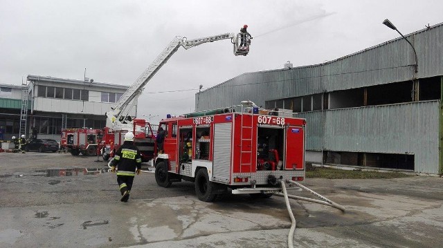 Pożar na terenie zakładu Hortex w Skrzyńsku był elementem ćwiczeń przysuskich ratowników.