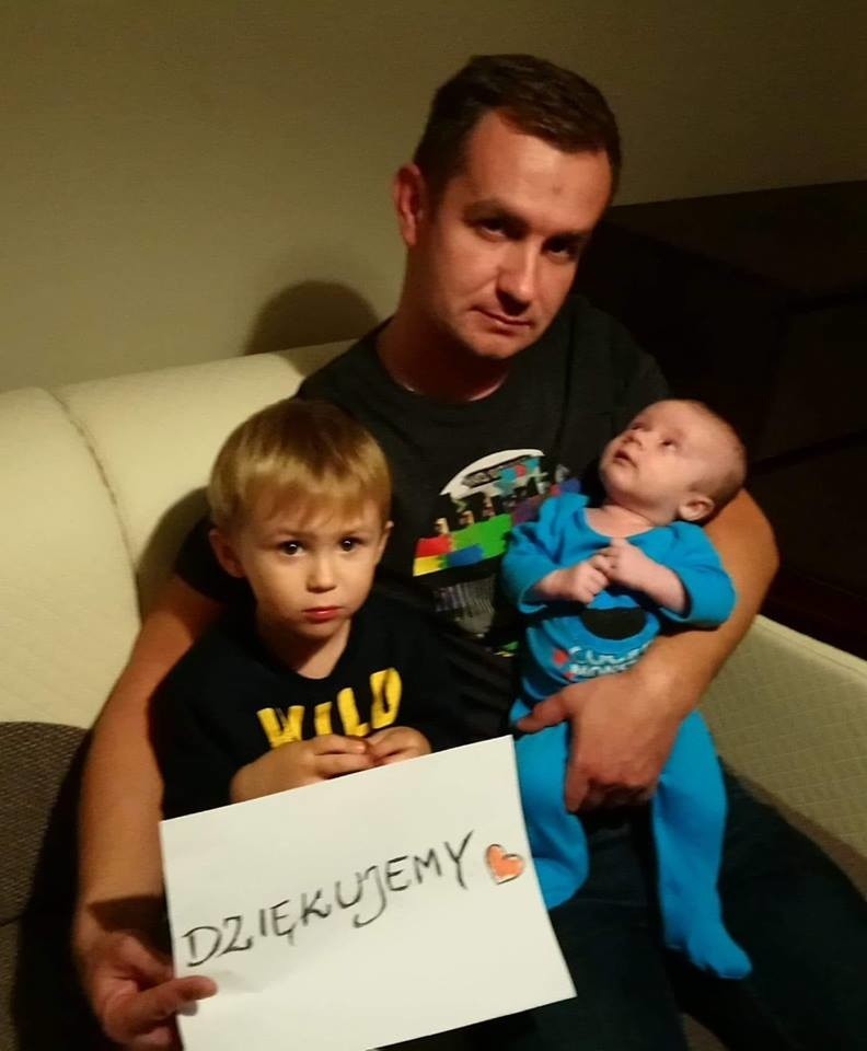Ponad ćwierć miliona w 16 dni! Rafał Kupis, chory na nowotwór policjant z Suchedniowa ma już pieniądze na operację! Podziękował darczyńcom