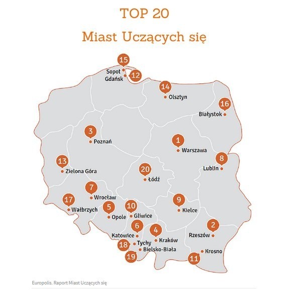 Zielona Góra znalazła się w pierwszej dwudzistce rankingu miast Fundacji Schumana