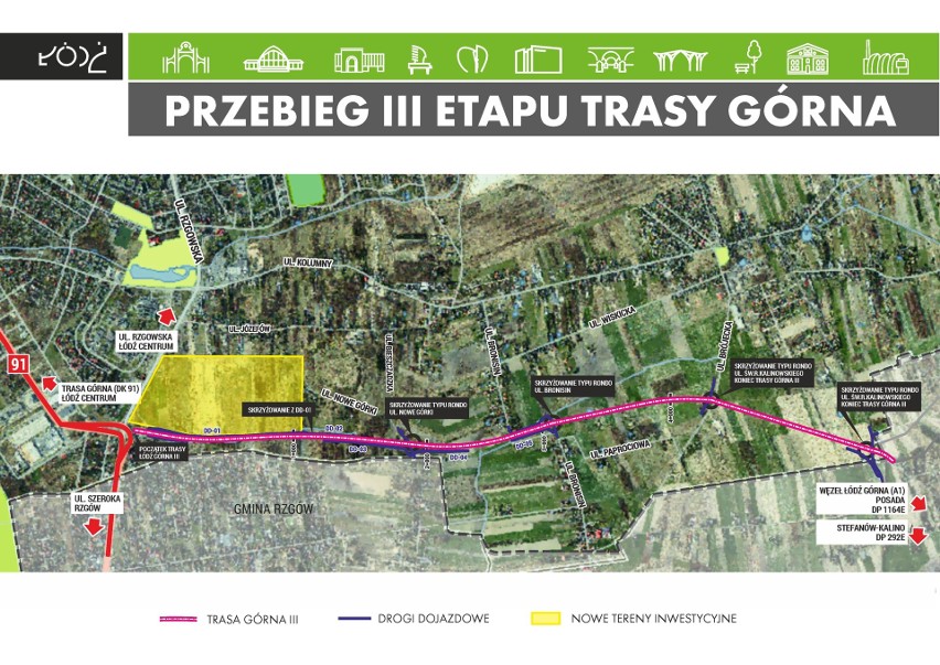 Nowy odcinek Trasy Górnej zacznie się przy ul. Rzgowskiej....