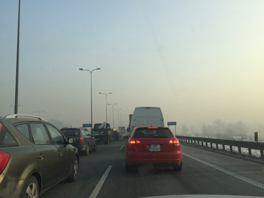 Zderzenie Tirów na autostradzie A4 w Gliwicach