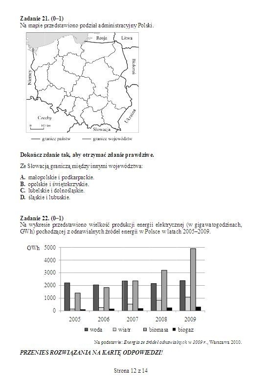 EGZAMIN GIMNAZJALNY 2013. Test matematyczno-przyrodniczy [ARKUSZ, ODPOWIEDZI]