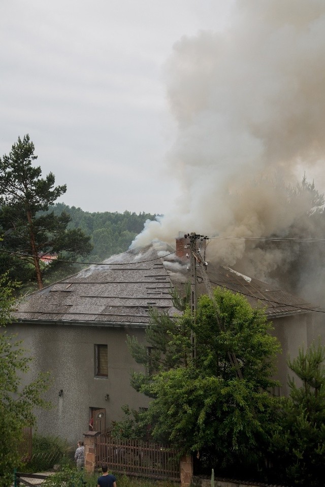 Pożar domu w Zagnańsku