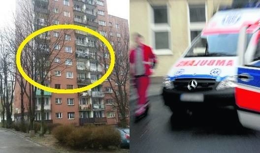 Dwuletnie dziecko wypadło przez balkon w Sosnowcu na Środuli. Chłopczyk spadł z 5. piętra i przeżył.