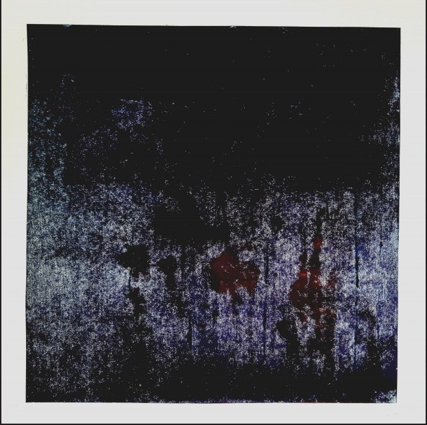 „SCREAM”, monotypia, 1/1, 60x60 cm, 2020