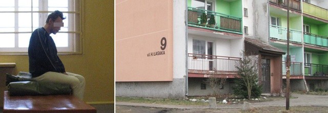 Zatrzymany sprawca pobicia Arkadiusz S. Blok przy Łasaka, w którym doszło do tragedii
