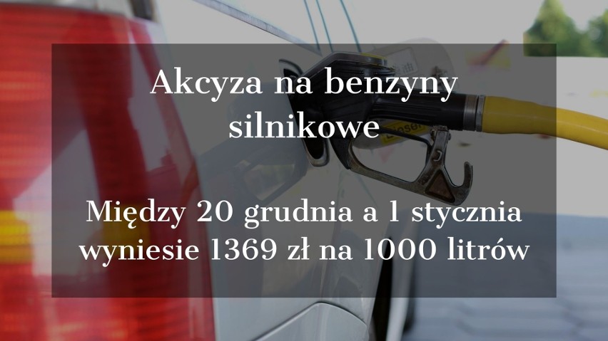 Stawka akcyzy na benzyny silnikowe między 20 grudnia a 1...