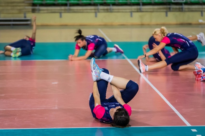 Pierwszy trening siatkarek Pałacu Bydgoszcz.