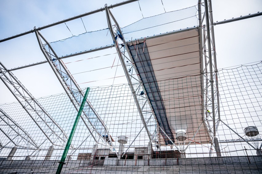 Najnowsze zdjęcia z budowy stadionu ŁKS. Stadion ŁKS coraz piękniejszy