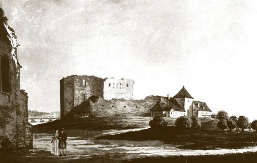 Zamek dybowski około 1793 roku na zaginionym podczas II...