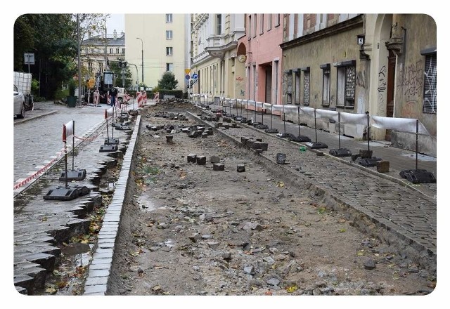 Przebudowa ulicy Nowej we Wrocławiu. Środkiem ulicy pojadą wkrótce rowerzyści