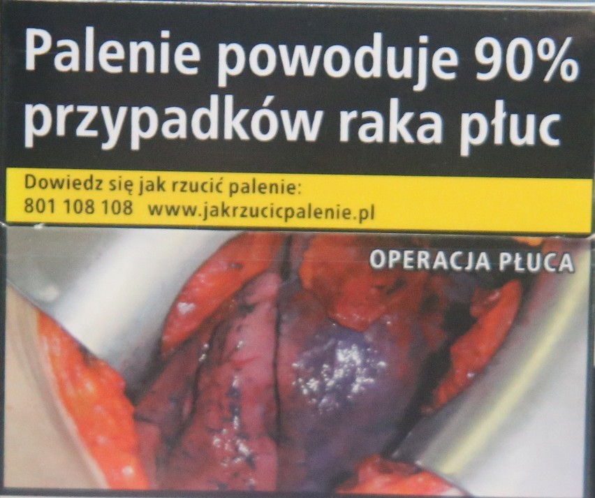 Na nowych opakowaniach papierosów poza pisemną informacją o...