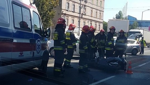 Wypadek motocyklisty w Chorzowie