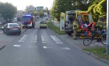 Wypadek w Kościerzynie. 38-letni kierujący seatem najechał na rowerzystę
