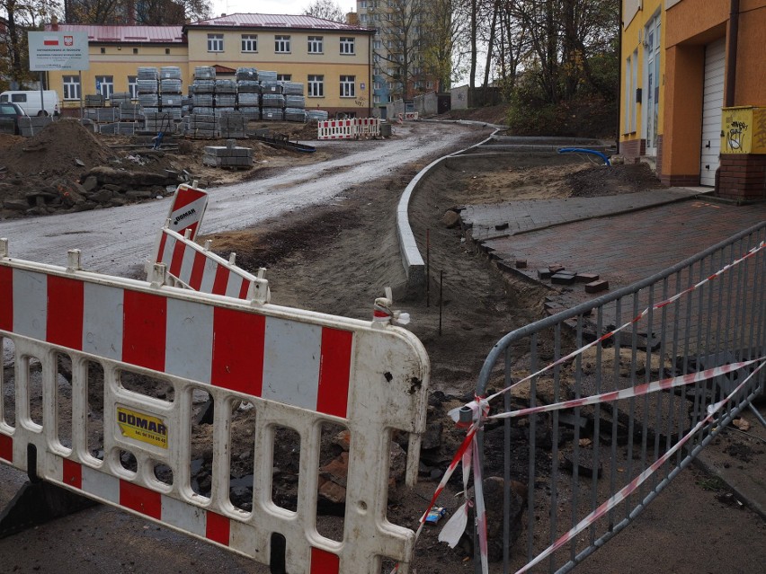 Trwa remont ul. Podgórnej i placu Kilińskiego w Koszalinie.