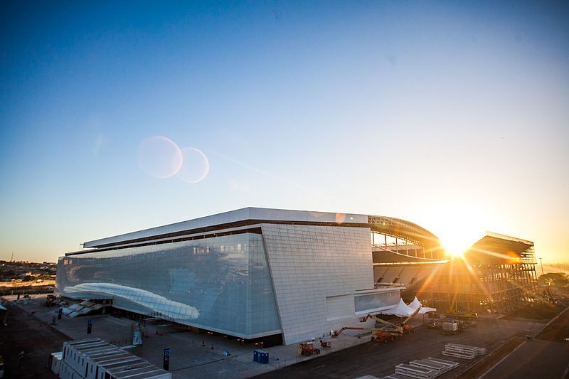 Arena Corinthians - nowo wybudowany stadion, na czas...