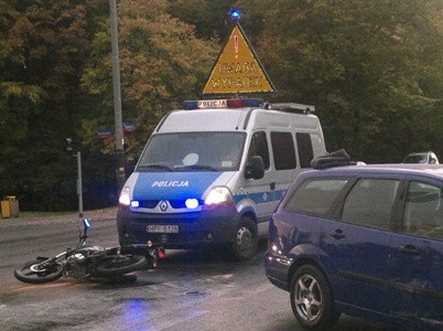 Motocyklista potrącony na ul. Pojezierskiej
