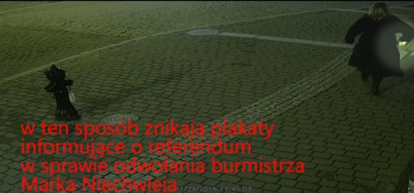 Burmistrz Chrzanowa zamieszany w zrywanie plakatów referendalnych?