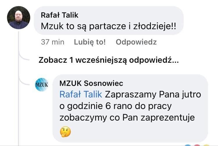 Pan Rafał nazwał pracowników MZUK partaczami i złodziejami....