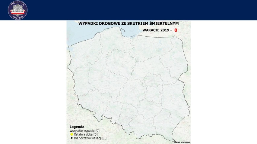 Policja zaczyna akcję  „Bezpieczne wakacje” i  publikuje mapę śmiertelnych wypadków