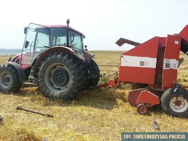 Mężczyzna pracował na tym sprzęcie.