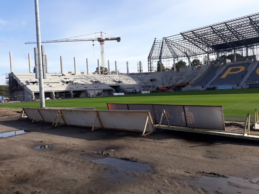 Tak wyglądało na budowie stadionu 18 października 2020 r.