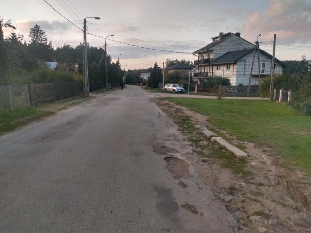Fragment planowanej do przebudowy drogi Łapy Osse – Gąsówka-Osse