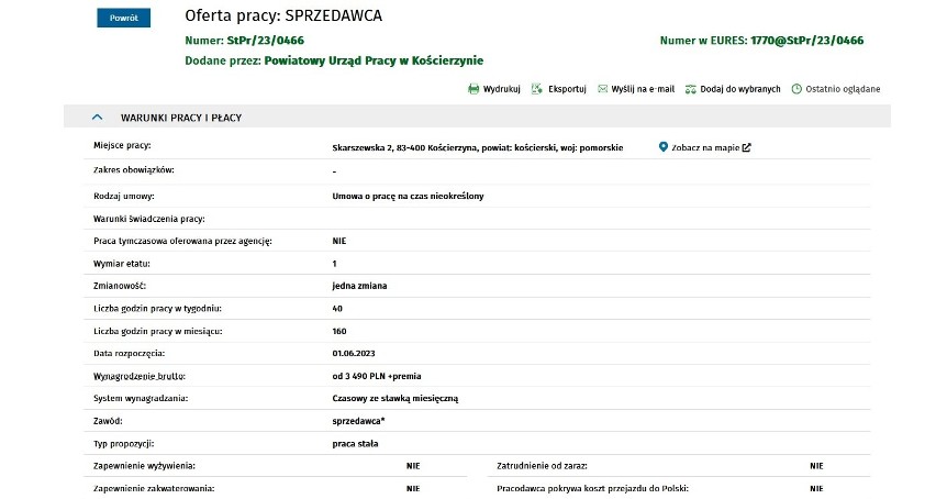 Praca w Kościerzynie i powiecie kościerskim - maj 2023