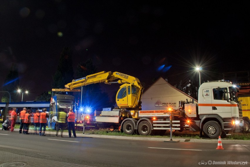 Źródło zdjęć: Poważne wykolejenie na alei Pokoju;nf