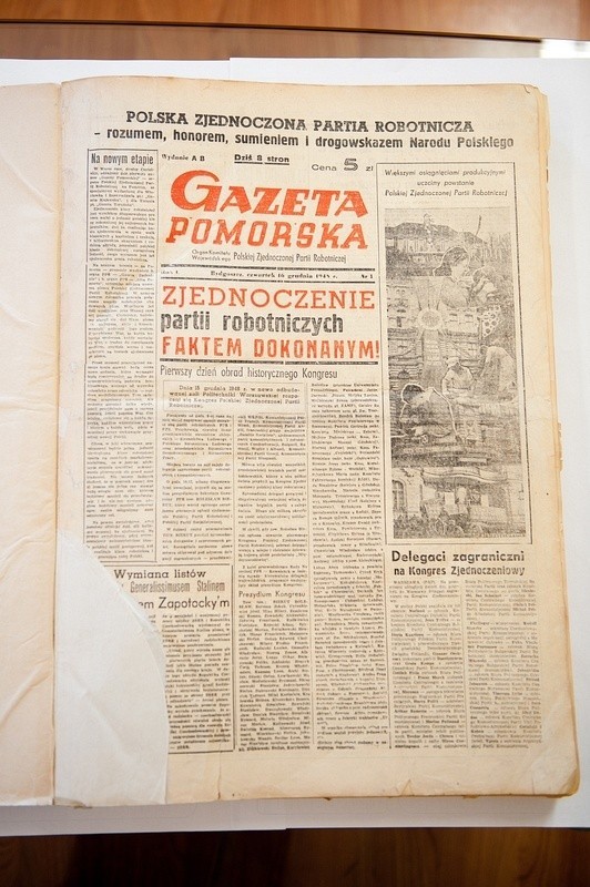 Pierwsze wydanie Gazety Pomorskiej
