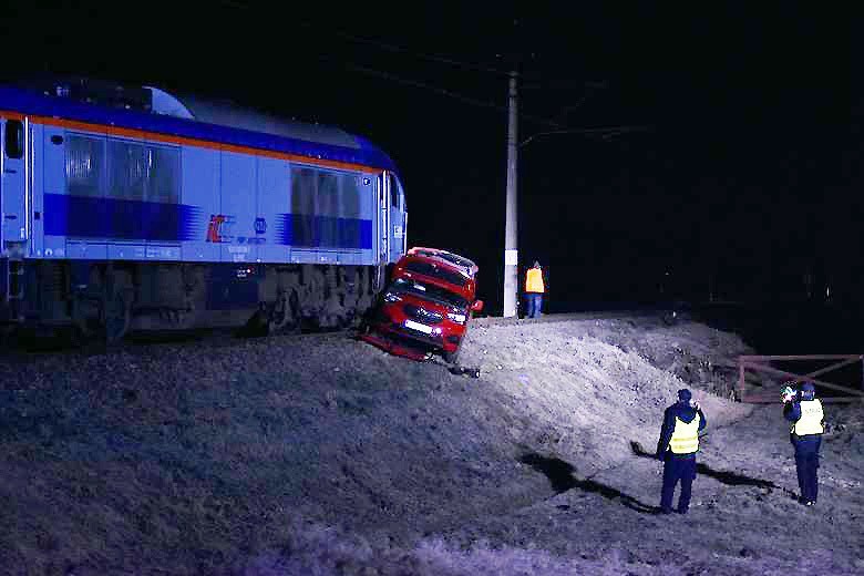 Wypadek na przejeździe kolejowym w Bieczu