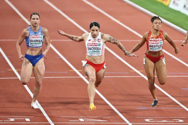 Ewa Swoboda zajęła czwarte miejsce w finale biegu na dystansie 100 metrów podczas mistrzostw Europy w Monachium. Polka straciła do podium 0.18 sekundy.