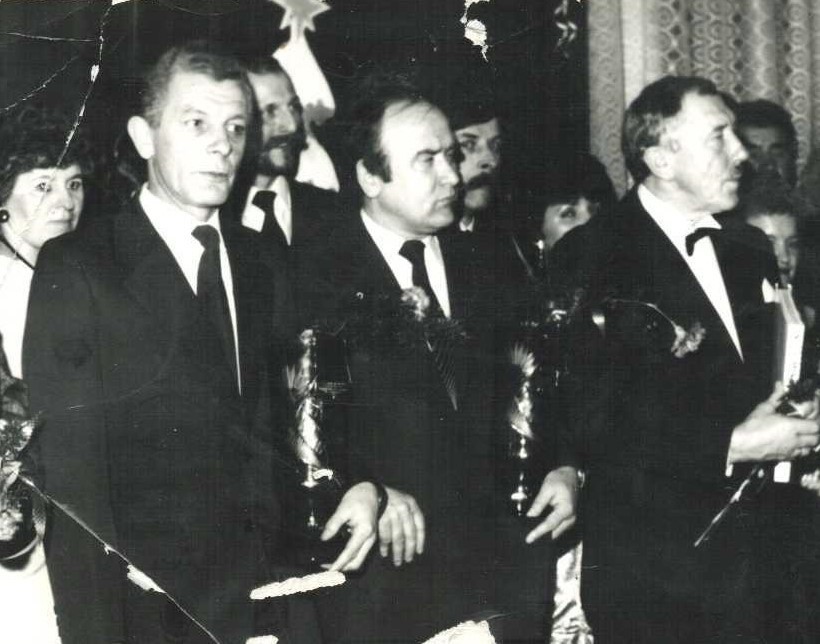 Stefan Borucz (od prawej) były trener kolarzy Broni Radom,...