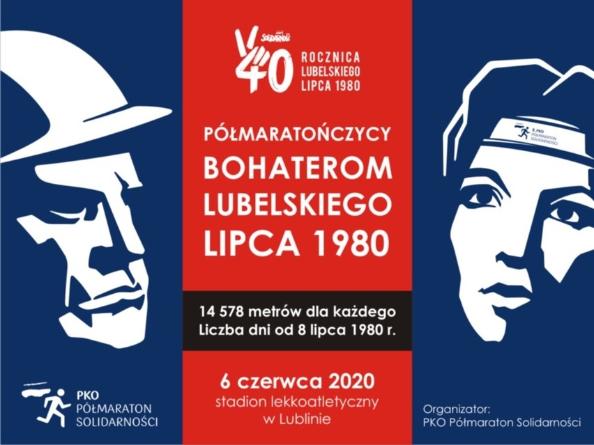 Bieg "Półmaratończycy – Bohaterom Lubelskiego Lipca 1980" w sobotę w Lublinie