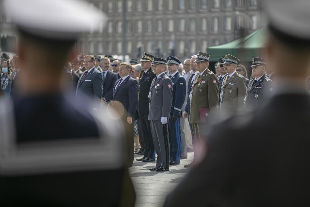 Pożegnanie dowódcy garnizonu z udziałem władz Sieradza