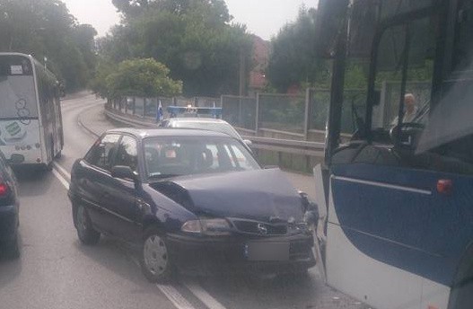 Sobotni wypadek na skrzyżowaniu ul. ks. Józefa z Orlą w Krakowie.