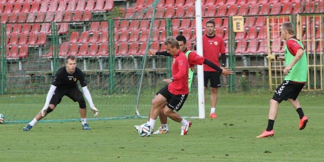 Trening piłkarzy Korony Kielce 