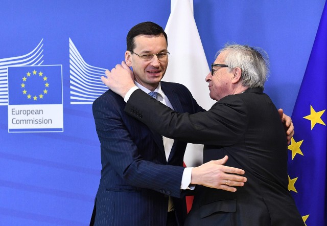 Mateusz Morawiecki i Jean Claude-Juncker