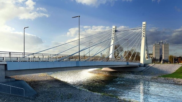 Wizualizacja nowego mostu na rzece Kamiennej w Ostrowcu.