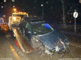 Wypadek w Czechowicach-Dziedzicach. Pijany kierowca skasował audi [ZDJĘCIA]