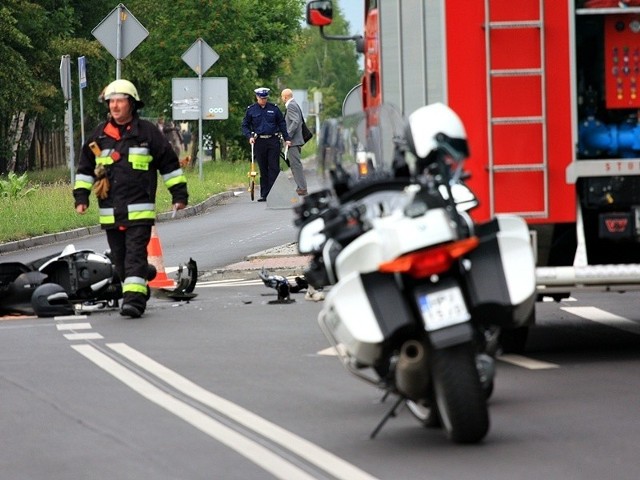 Kierowca skutera został odwieziony do szpitala