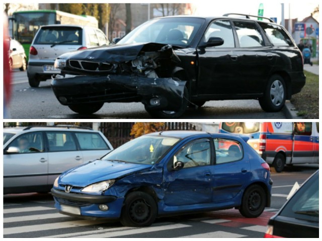 Na ul. Sulechowskie doszło do zderzenia daewoo z oplem.