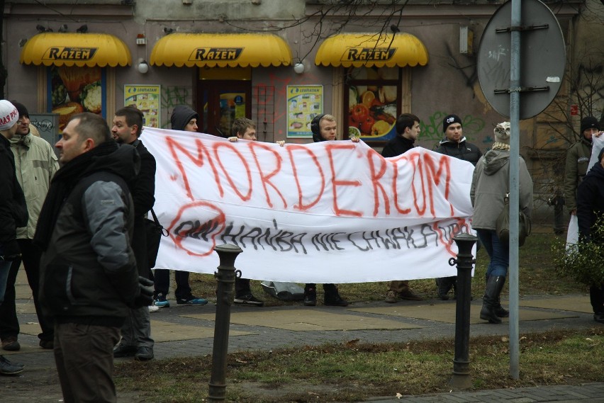 Protest w związku z wizytą prezydenta Ukrainy w Lublinie