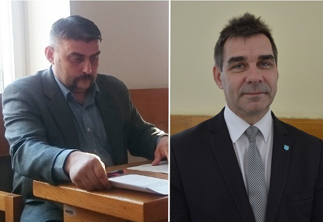 Piotr Ściegienny (z lewej) wykazał w sądzie, że burmistrz Piwnicznej-Zdroju Dariusz Chorużyk (z prawej) podając koszty referendum, napisał nieprawdę