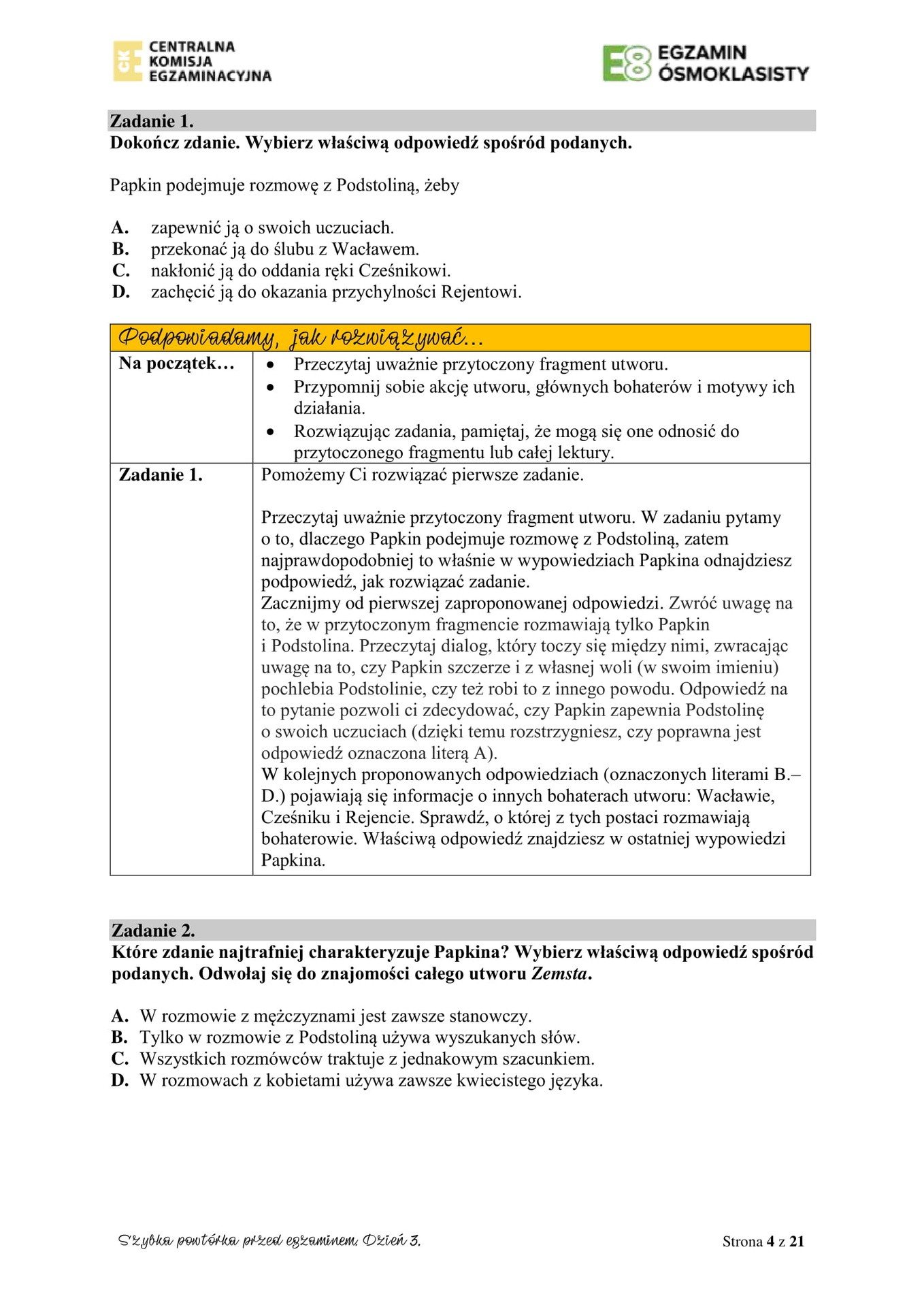 Papkin Podejmuje Rozmowę Z Podstoliną żeby