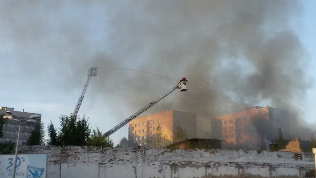 Pożar rzeźni w Chorzowie