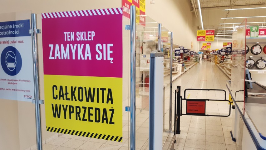 Trwa likwidacja sklepów Tesco na Śląsku...