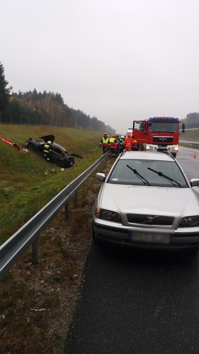 Wypadek na autostradzie A4.