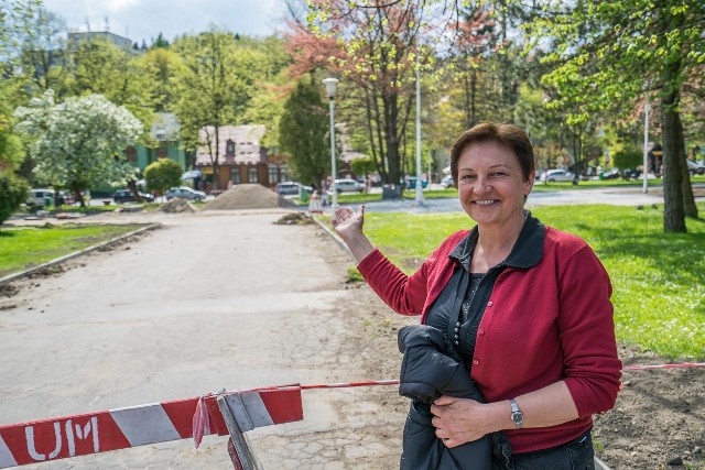 Pani Beata Studzińska ma nadzieję ze po remoncie park będzie znacznie ładniejszy