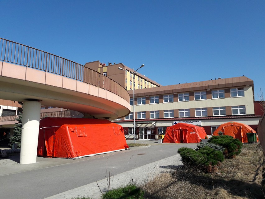 Bielsko-Biała: polowa izba przyjęć w Szpitalu Wojewódzkim 